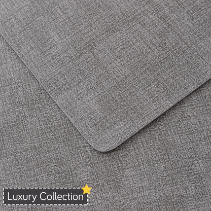 Modern Weaves Royal Luxe Faux Leather Mats for Dining Table - Charcoal Grey