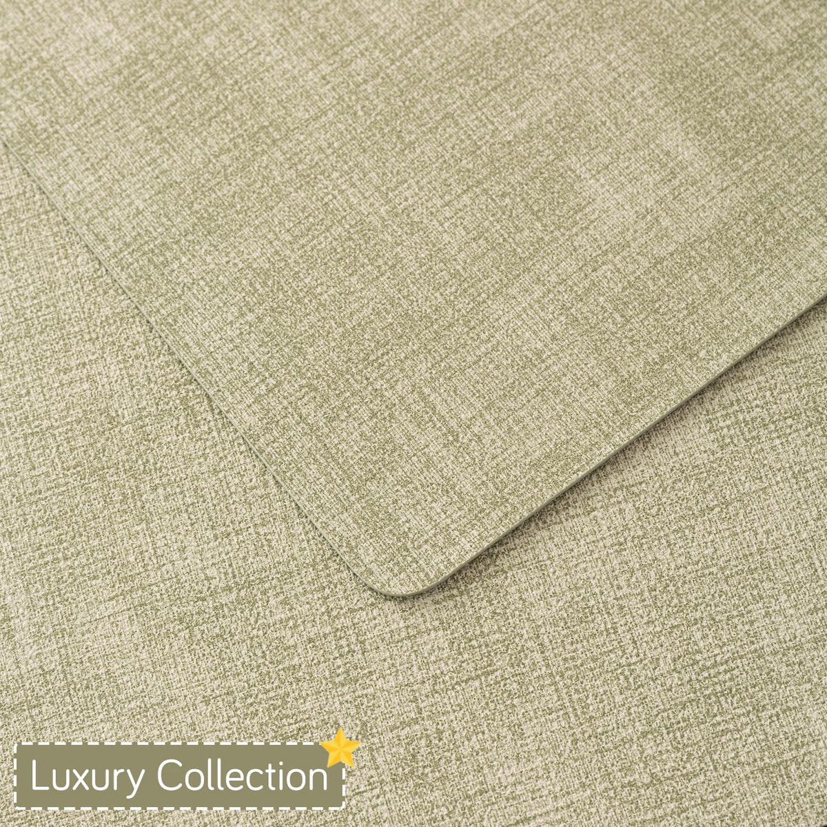 Modern Weaves Royal Luxe Faux Leather Mats for Dining Table - Pristine Green
