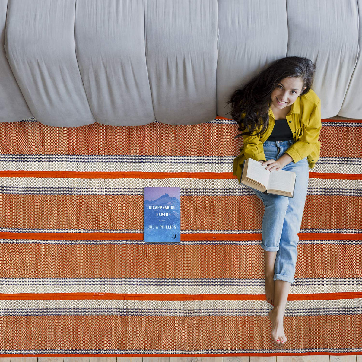 Orange Colour Chatai Mat | HOKIPO