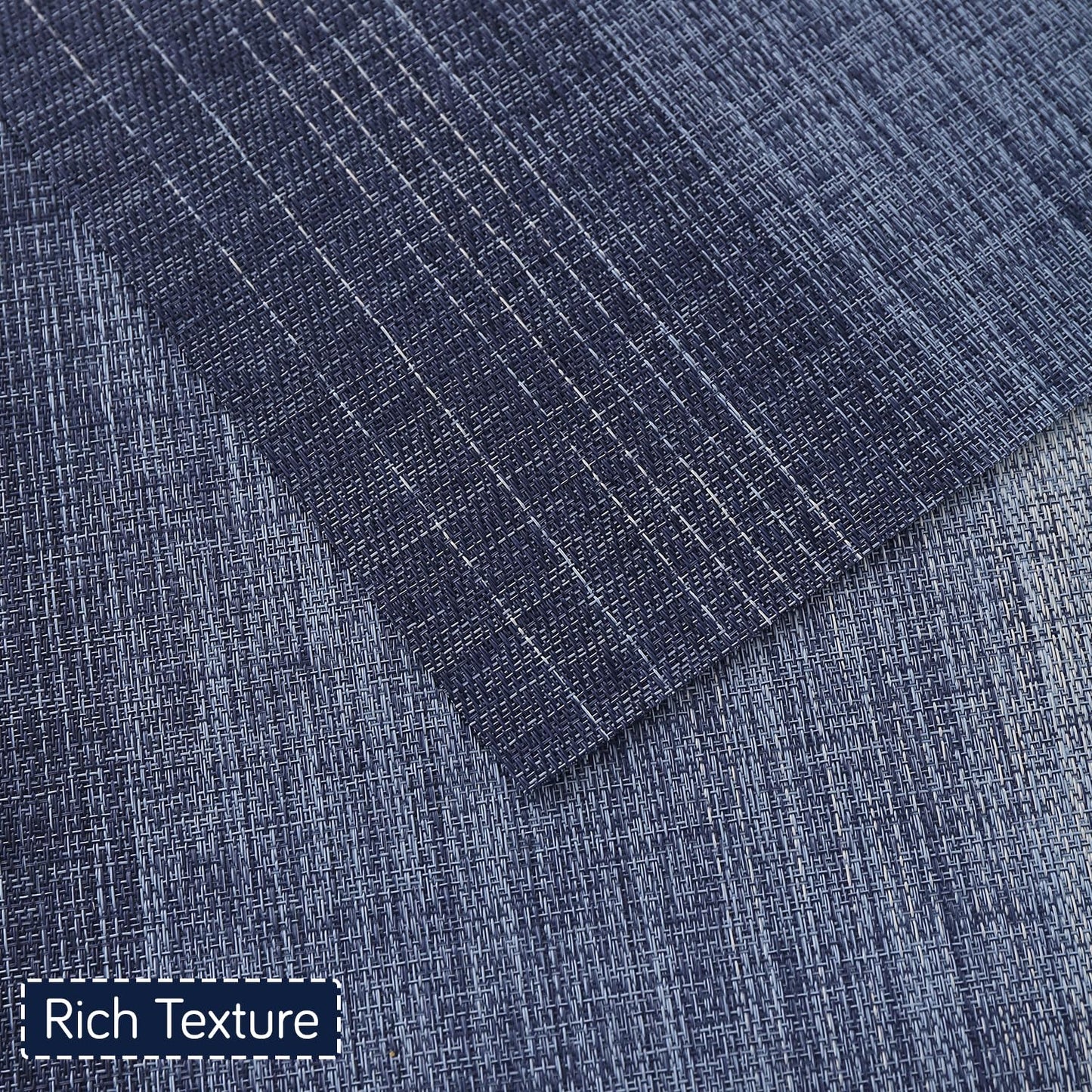 GradientHue PVC Mats for Dining Table - Ocean Hue