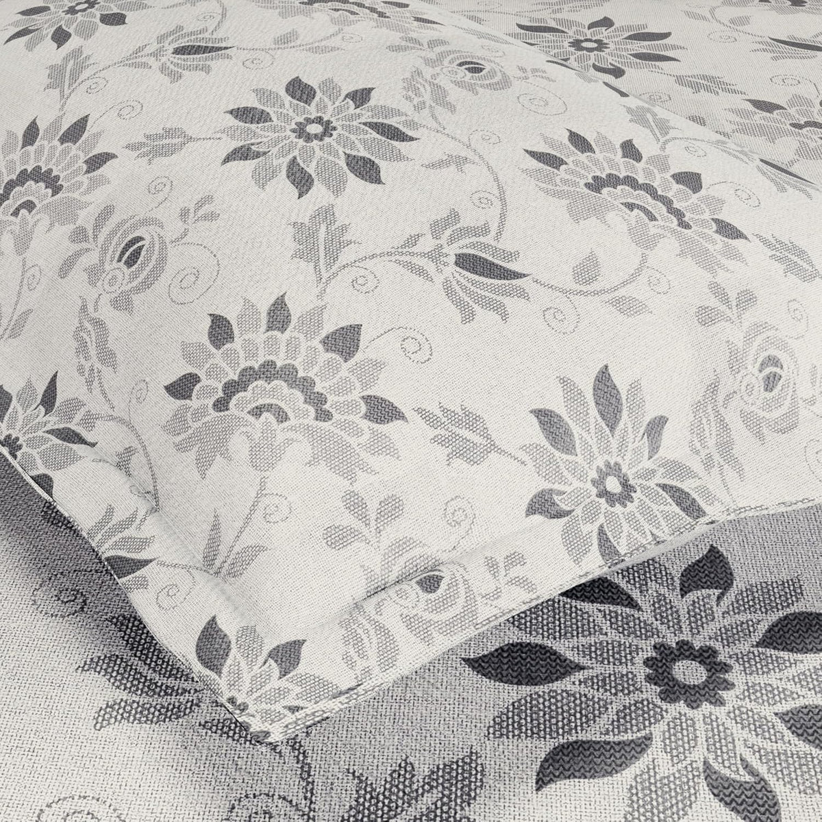 HOKIPO King Size Cotton Bedsheet, 2 Pillow Covers, Slate Grey & Charcoal - image 3