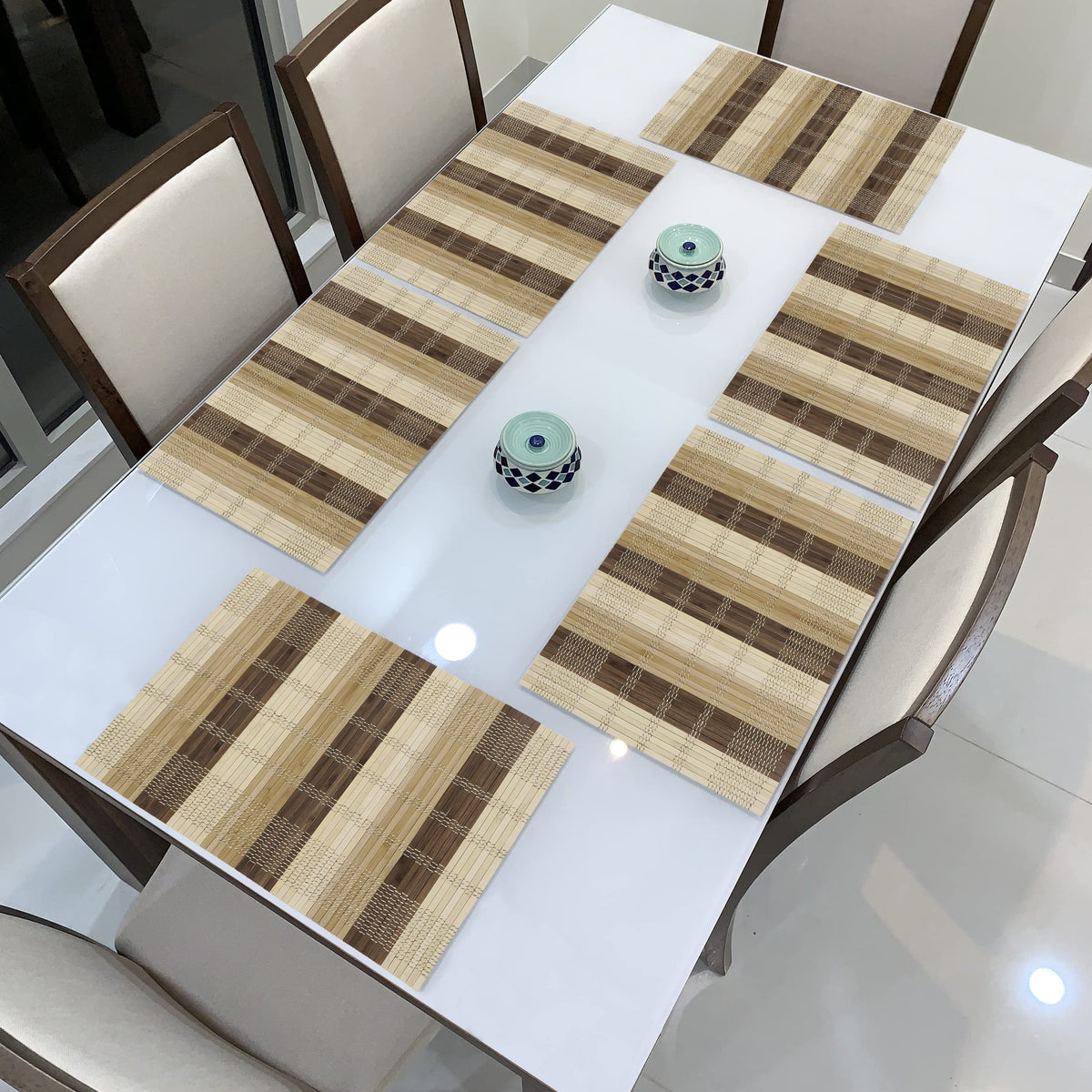 bamboo dining table mats set of 6
