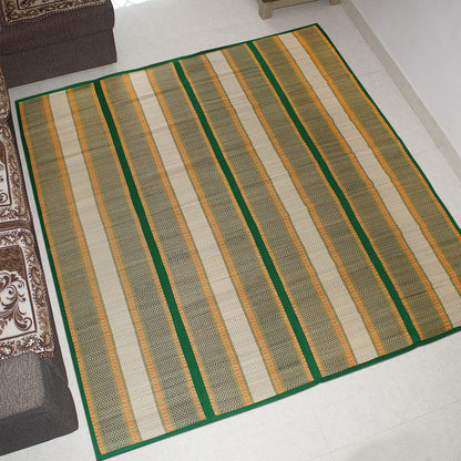Natural Handmade Madurkathi Large Chatai Mats for Home, Green