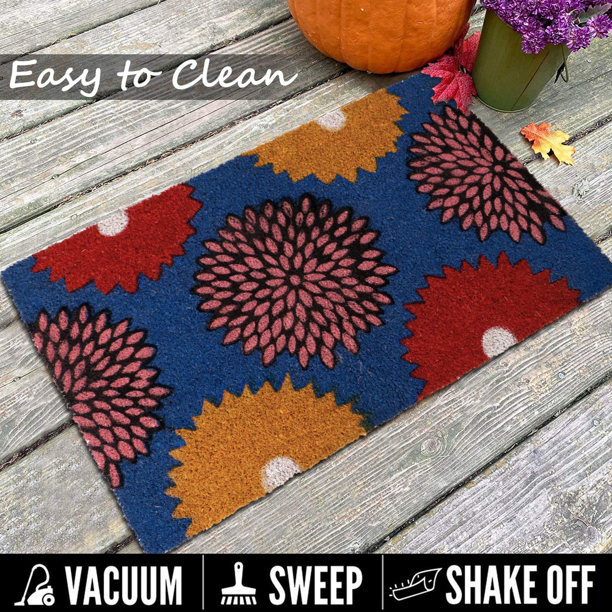 Coir Entrance Door Mat with Anti-Slip PVC Backing