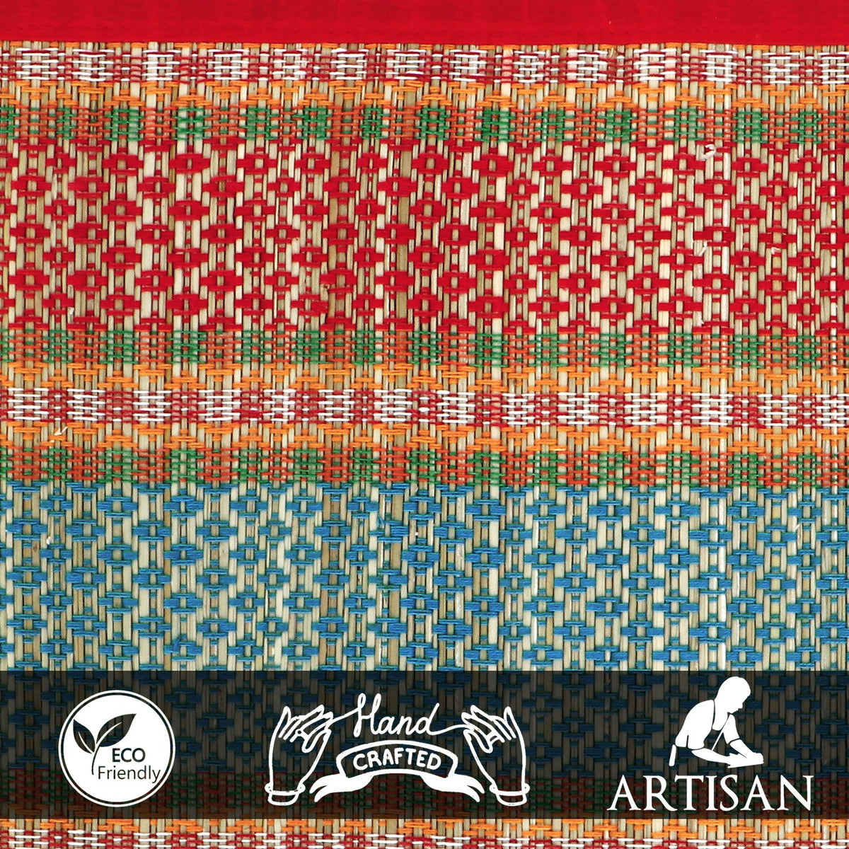 Buy Red Colour Eco-friendly Natural Handcrafted Table Runner | HOKIPO
