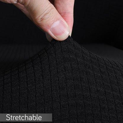 Gaming Chair Cover Stretchable Elastic Jacquard Computer Rotating Chair Seat Covers Slipcover, Black