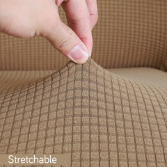 Stretchable Jacquard Elastic Gaming Chair Cover, Light Brown