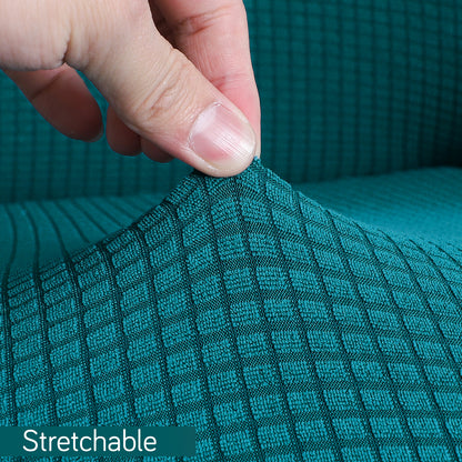 Gaming Chair Cover Stretchable Elastic Jacquard Computer Rotating Chair Seat Covers Slipcover Teal