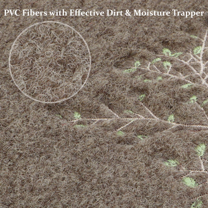Antislip Rubber Back Dirt Trapper Inside Outside Main Door Mats for Entrance Big Size, 45 x 70 cm - Brown