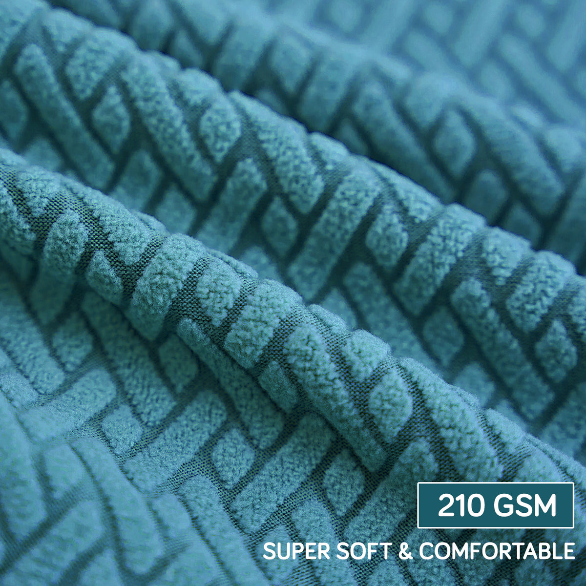 Premium Jacquard Stretchable Tub Chair Cover Slipcover, Turquoise