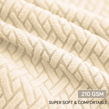 Premium Jacquard Stretchable Tub Chair Cover Slipcover, Beige