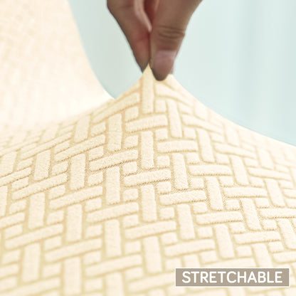 Premium Jacquard Stretchable Tub Chair Cover Slipcover, Beige