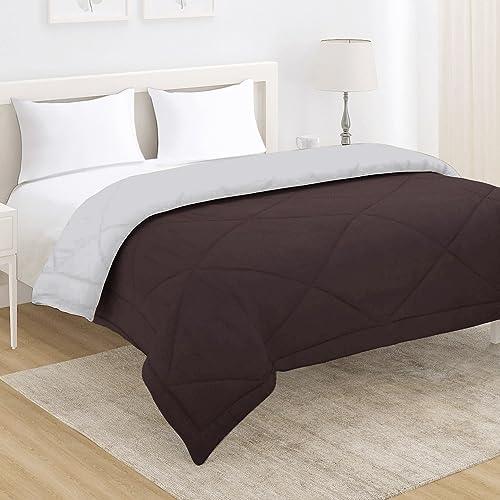 AC Bedsheet for Double Bed , Ceder Brown & Light Grey - HOKIPO | Har Ghar ka Humsafar