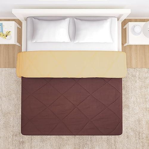 AC Comforter and Bedding Set for Double Bed, Chocolate Brown & Sand Brown - HOKIPO | Har Ghar ka Humsafar