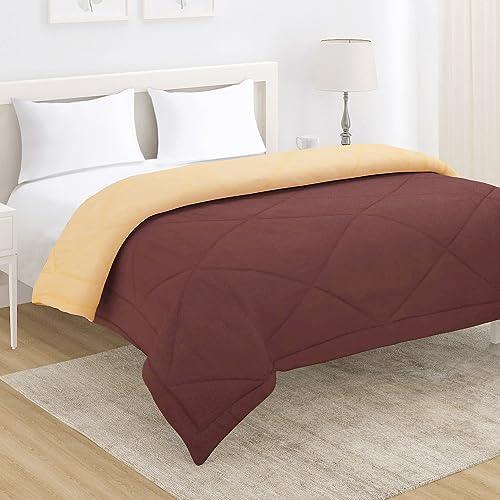 AC Comforter and Bedding Set for Double Bed, Chocolate Brown & Sand Brown - HOKIPO | Har Ghar ka Humsafar