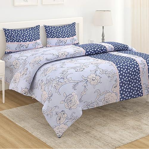 AC Comforter and Bedding Set for Double Bed, Floral French Blue - HOKIPO | Har Ghar ka Humsafar