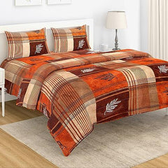 AC Comforter and Bedding Set for Double Bed, Marmalade Orange Fraxinus Leaves - HOKIPO | Har Ghar ka Humsafar