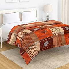 AC Comforter and Bedding Set for Double Bed, Marmalade Orange Fraxinus Leaves - HOKIPO | Har Ghar ka Humsafar