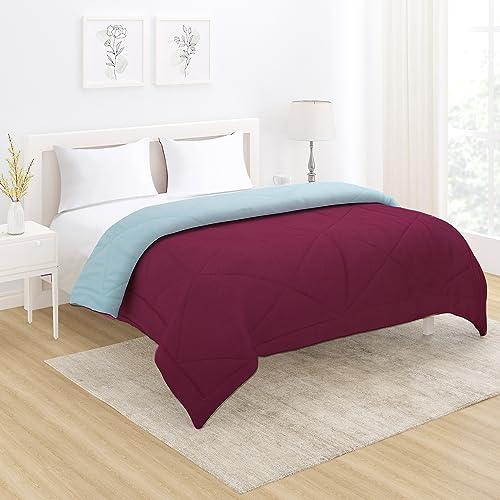 AC Comforter and Bedding Set for Double Bed, Mulberry & Arctic Blue - HOKIPO | Har Ghar ka Humsafar