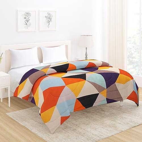 AC Comforter and Bedding Set for Double Bed, Multicolor Abstract Geometric - HOKIPO | Har Ghar ka Humsafar