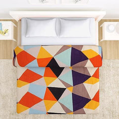 AC Comforter and Bedding Set for Double Bed, Multicolor Abstract Geometric - HOKIPO | Har Ghar ka Humsafar