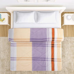 AC Comforter and Bedding Set for Double Bed, Pastel Checks - HOKIPO | Har Ghar ka Humsafar