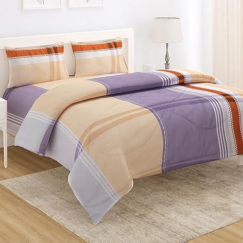 AC Comforter and Bedding Set for Double Bed, Pastel Checks - HOKIPO | Har Ghar ka Humsafar