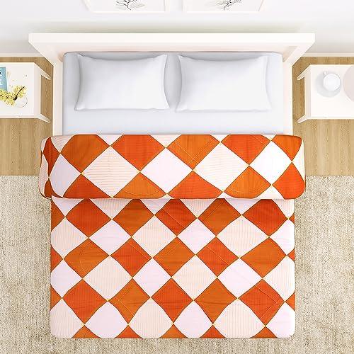 AC Comforter and Bedding Set for Double Bed, Rhombus Brick Red - HOKIPO | Har Ghar ka Humsafar