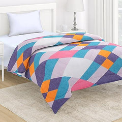 AC Comforter and Bedding Set for Single Bed, Abstract Geometric Pastel - HOKIPO | Har Ghar ka Humsafar