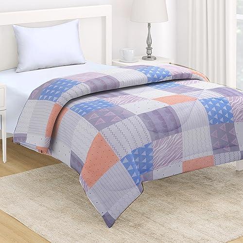 AC Comforter and Bedding Set for Single Bed, Fossil Grey Multi Pattern - HOKIPO | Har Ghar ka Humsafar