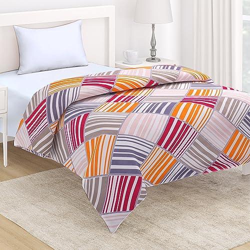 AC Comforter and Bedding Set for Single Bed, Multicolor Rhombus Stripes - HOKIPO | Har Ghar ka Humsafar