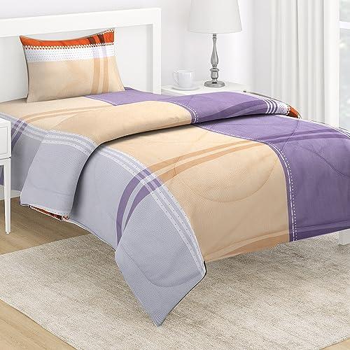 AC Comforter and Bedding Set for Single Bed, Pastel Checks - HOKIPO | Har Ghar ka Humsafar