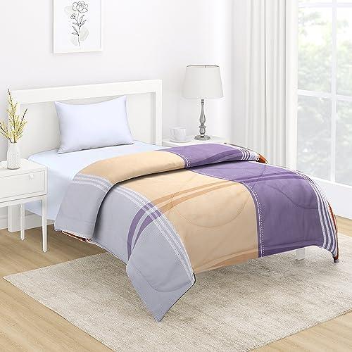 AC Comforter and Bedding Set for Single Bed, Pastel Checks - HOKIPO | Har Ghar ka Humsafar