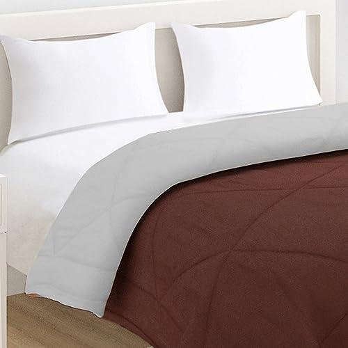 AC Comforter for Double Bed, Chocolate Brown & Cloud Grey - HOKIPO | Har Ghar ka Humsafar