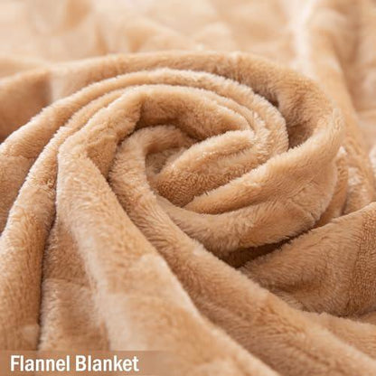 AC Fleece Blanket Queen, Beige - HOKIPO | Har Ghar ka Humsafar