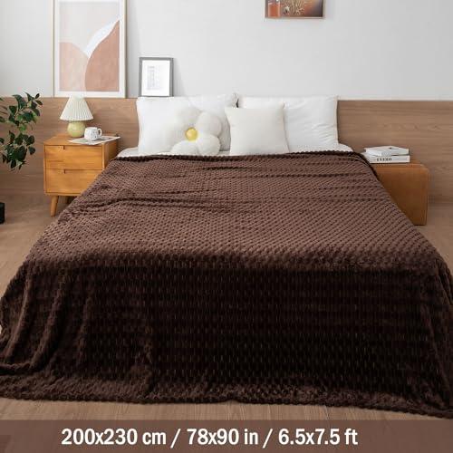 AC Fleece Blanket Queen, Brown - HOKIPO | Har Ghar ka Humsafar