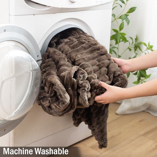 Buy Copper Striped Warm AC Blanket | Machine Washable | HOKIPO
