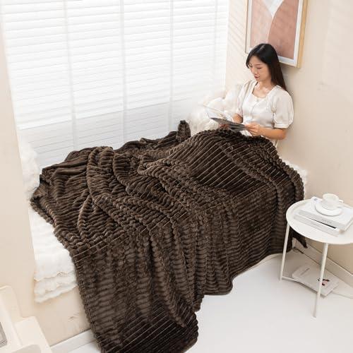 Buy Copper Striped Soft Fleece Blankets | HOKIPO