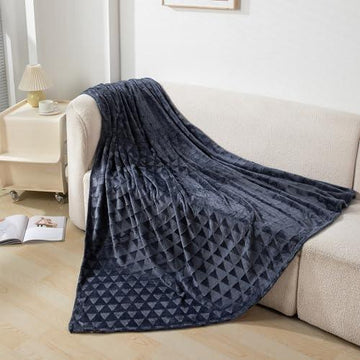 AC Fleece Blanket Queen, Dark Grey - HOKIPO | Har Ghar ka Humsafar 