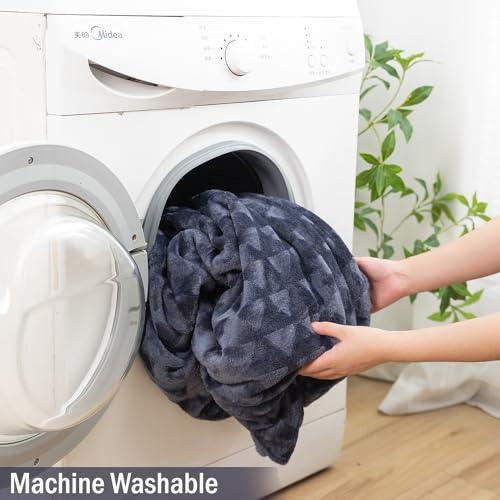 Dark Grey Colour Blanket | Machine Washable | HOKIPO