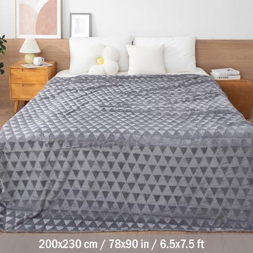 AC Fleece Blanket Queen, Grey - HOKIPO | Har Ghar ka Humsafar