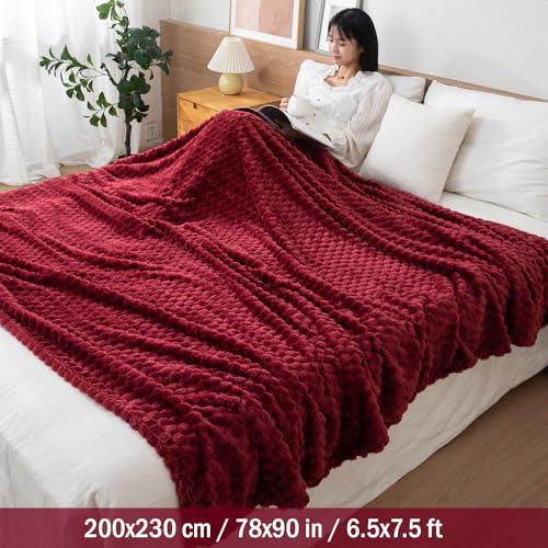 AC Fleece Blanket Queen, Maroon - HOKIPO | Har Ghar ka Humsafar