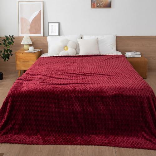 AC Fleece Blanket Queen, Maroon - HOKIPO | Har Ghar ka Humsafar