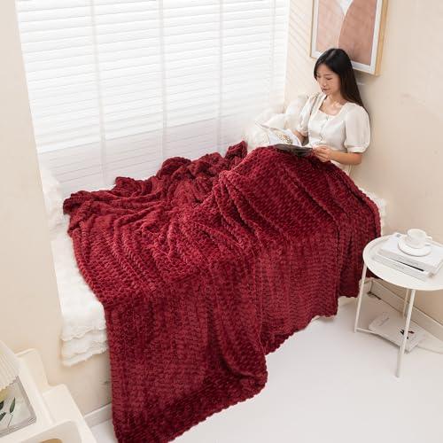 AC Fleece Blanket Queen, Maroon - HOKIPO | Har Ghar ka Humsafar