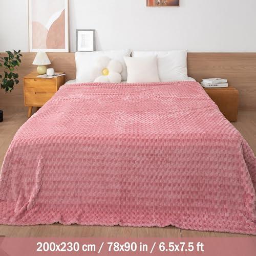 AC Fleece Blanket Queen, Pink - HOKIPO | Har Ghar ka Humsafar