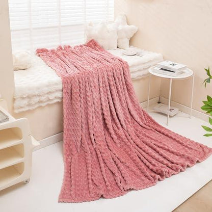 AC Fleece Blanket Queen, Pink - HOKIPO | Har Ghar ka Humsafar