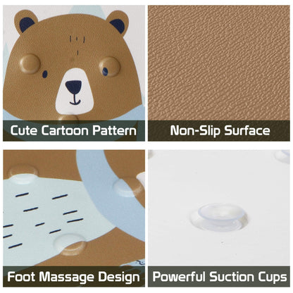 Anti Slip Mats for Baby Bathtub and Kids Shower Area, 40x70 cm, Bear - HOKIPO | Har Ghar ka Humsafar