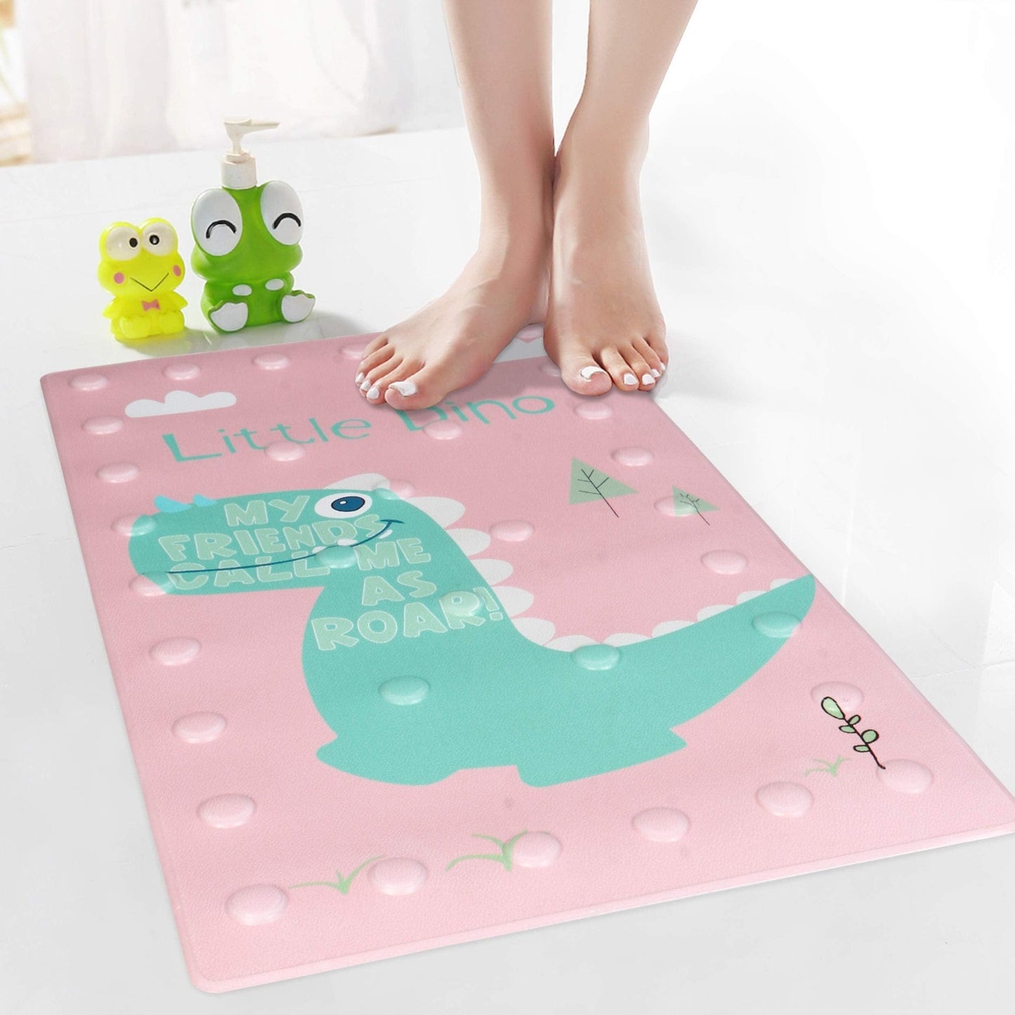 Anti Slip Mats for Baby Bathtub and Kids Shower Area, 40x70 cm, Dino - HOKIPO | Har Ghar ka Humsafar