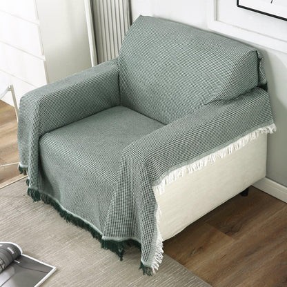 Bottle Green, Polyester Cotton Sofa Cover Throw - HOKIPO | Har Ghar ka Humsafar