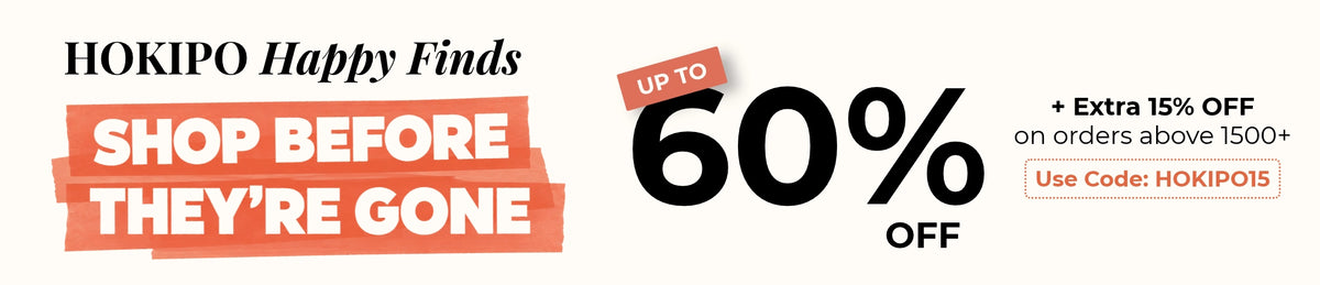 HOKIPO Clearance Sale - up to 60% off